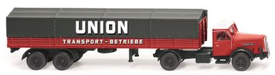 Wiking H0 1/87 051406 Henschel Pritschensattelzug Union Transport - OVP NEU