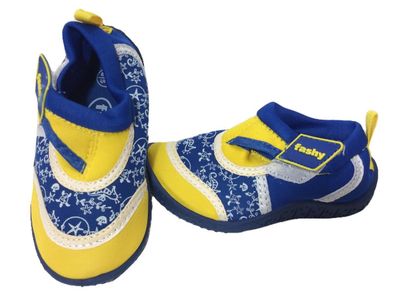 Fashy Kinderbadeschuh blau gelb - EU-Schuhgröße: 26