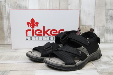 Rieker Herren Klett-Sandale schwarz - EU-Schuhgröße: 42