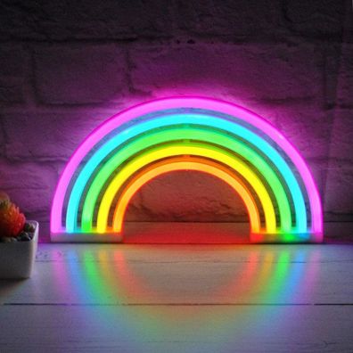 LED-Lampe / Nachtlampe Neon - Regenbogen mehrfarbig