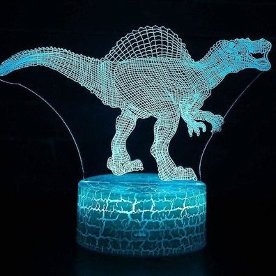 Spinosaurus) Kinder 3D Magic Dinosaurier Schreibtischlampe LED Nachtlicht