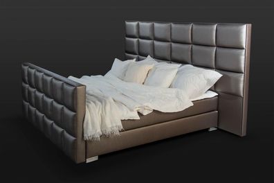Graues Doppelbett Moderne Schlafzimmer Betten Elegante Lederbetten Neu