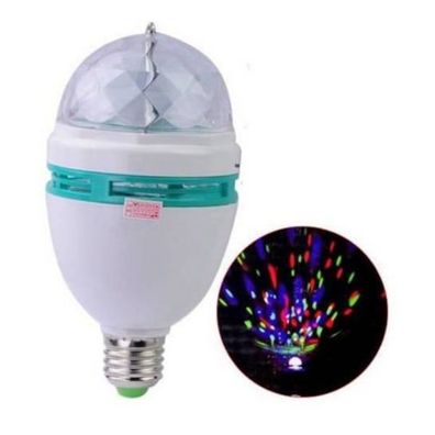 LED-Lampe E27-Fassung - Rotierende Disco-Lampe mehrfarbig