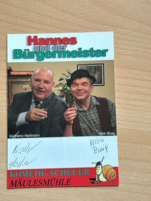 Karlheinz Hartmann & Albig Braig Autogrammkarte original signiert #8218