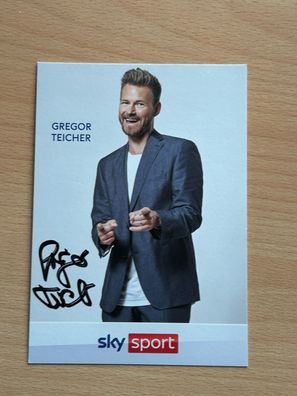 Gregor Teicher SKY Autogrammkarte original signiert #8241