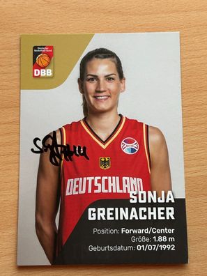 Sonja Greinacher DBB Basketball Autogrammkarte original signiert #8148
