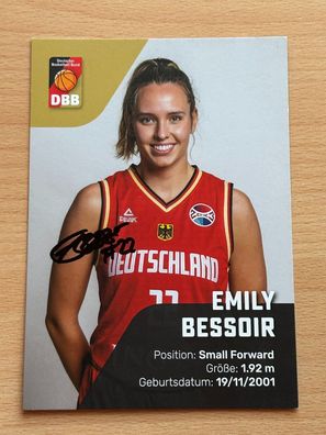 Emily Bessoir DBB Basketball Autogrammkarte original signiert #8147