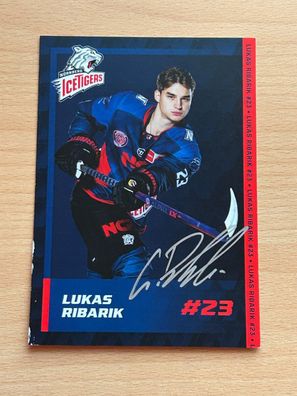 Lukas Ribarik Nürberg IceTigers 2023-24 Autogrammkarte original signiert #8167