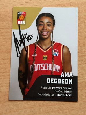 Ama Degdeon DBB Basketball Autogrammkarte original signiert #8155