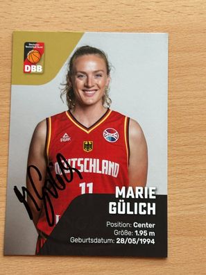 Marie Gülich DBB Basketball Autogrammkarte original signiert #8152