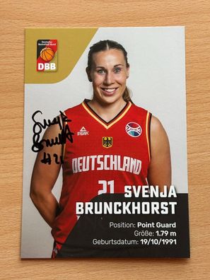 Svenja Brunckhorst DBB Basketball Autogrammkarte original signiert #8151