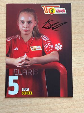 Luca Scheel 1 FC Union Berlin 2023-24 Autogrammkarte original signiert #8074