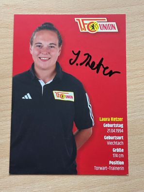 Laura Ketzer 1 FC Union Berlin 2023-24 Autogrammkarte original signiert #8094