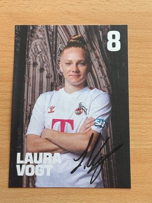 Laura Vogt 1. FC Köln 2023-24 Autogrammkarte original signiert #8132