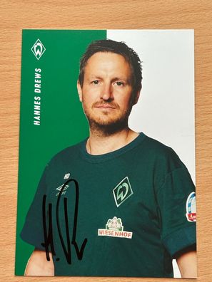 Hannes Drews Werder Bremen 2022-23 Autogrammkarte original signiert #8119