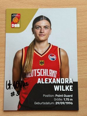 Alexandra Wilke DBB Handball Autogrammkarte original signiert #8146