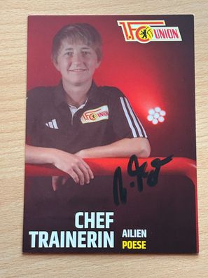 Ailien Poese 1 FC Union Berlin 2023-24 Autogrammkarte original signiert #8092