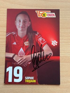 Sophia Trojahn 1 FC Union Berlin 2023-24 Autogrammkarte original signiert #8085