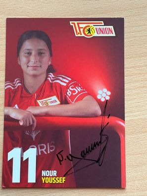 Nour Youssef 1 FC Union Berlin 2023-24 Autogrammkarte original signiert #8075
