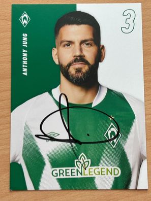 Anthony Jung Werder Bremen 2022-23 Autogrammkarte original signiert #8098