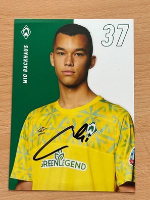 Mio Backhaus Werder Bremen 2022-23 Autogrammkarte original signiert #8114