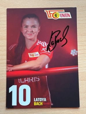Latoya Bach 1 FC Union Berlin 2023-24 Autogrammkarte original signiert #8082