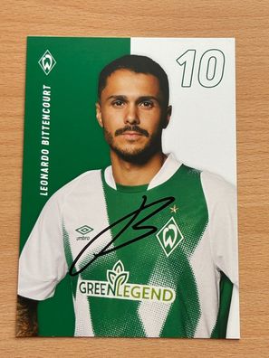 Leonardo Bittencourt Werder Bremen 2022-23 Autogrammkarte original signiert 8101