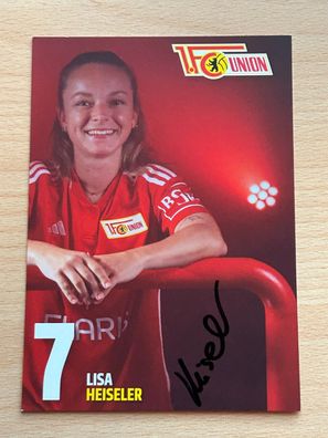 Lisa Heiseler 1 FC Union Berlin 2023-24 Autogrammkarte original signiert #8089