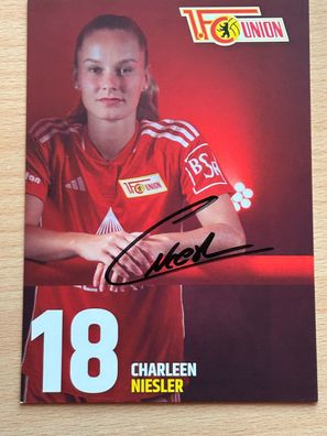 Charleen Niesler 1 FC Union Berlin 2023-24 Autogrammkarte original signiert 8078