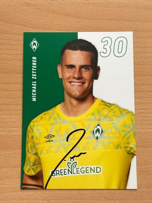 Michael Zetterer Werder Bremen 2022-23 Autogrammkarte original signiert #8111