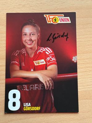 Lisa Görsdof 1 FC Union Berlin 2023-24 Autogrammkarte original signiert #8073