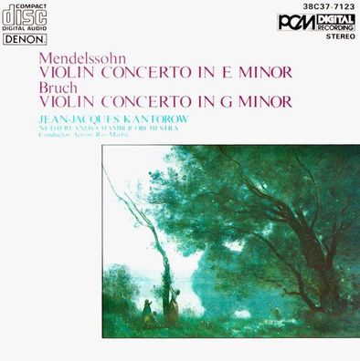 CD: Mendelssohn / Bruch: Violin Concerto (1984) Denon 38C37-7123