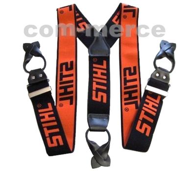 STIHL Hosenträger profi schwarz für Bundhose knöpfen