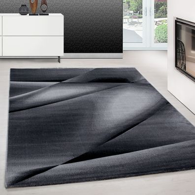 Teppich modern design teppich Rechteck Pflegeleicht Abstrakt Linien Schwarz