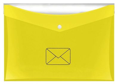 Veloflex® 4530 119 Dokumententasche "Post" - A4, PP, glänzend, gelb, 0,2 mm