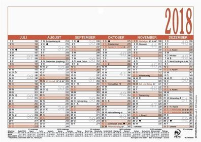 Zettler 904-0000 Tafelkalender - A5 quer, 6 Monate / 1 Seite, Karton