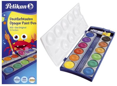 Pelikan® 720250 Deckfarbkasten 735K/12 12 Farben + 1 Deckweiß(T)