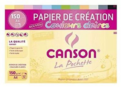 CANSON Tonpapier in Sammelmappe, DIN A4, 150 g/ qm