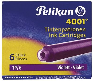 Pelikan® 301697 Tintenpatrone 4001® TP/6 - violett, 6 Patronen