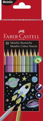 FABER-CASTELL 201583 Buntstift 10 Farben metallic(P)
