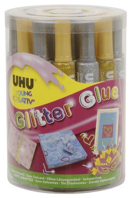 UHU® 39021 Young Creativ' Glitter Glue 24 Tuben á 76 g16 x gold+ 8 x silber