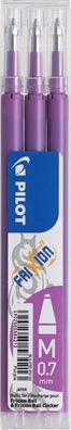 PILOT BLS-FR7-PU-S3 Tintenrollermine FriXion 0,4 mm lila 3er Pack(T)