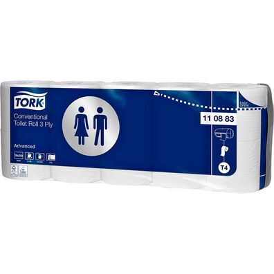 TORK 110883 Toilettenpapier T4 Advanced 3-lagig 10 Rollen