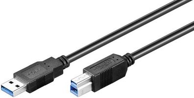 Goobay 93655 USB 3.0 SuperSpeed Kabel, schwarz, 1.8 m - USB 3.0-Stecker (Typ A) > ...