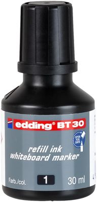 Edding 4-BT30001 BT 30 Nachfülltusche - für Boardmarker, 30 ml, schwarz