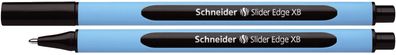 Schneider SN152201 Kugelschreiber Slider Edge - Kappenmodell, XB, schwarz
