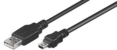 Goobay 50768 USB 2.0 Hi-Speed Kabel, Schwarz, 3 m - USB 2.0-Stecker (Typ A) > USB ...