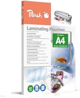 Peach 510784 Laminierfolien A4 60mic glänzend 25 Stück