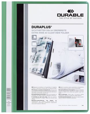 Durable 257905 Angebotshefter Duraplus®, strapazierfähige Folie, A4 + , grün