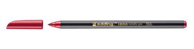 Edding 4-1200072 1200 Fasermaler metallic color pen - 1 - 3 mm, metallic rot